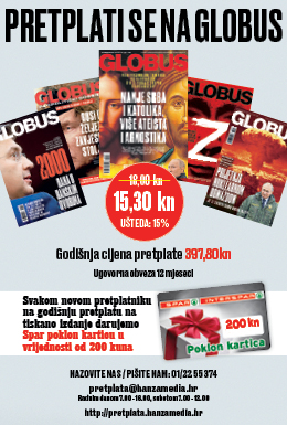 Godišnja pretplata na Globus uz Spar poklon karticu - naslovnica