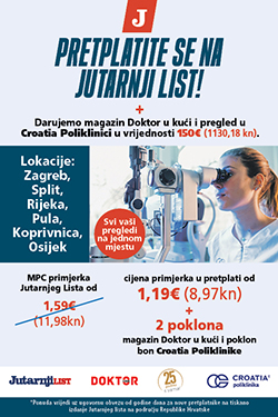 Godišnja pretplata na Jutarnji list uz poklon magazin Doktor u kući i pregled Croatia Poliklinike
